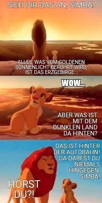 Sieh Dir Das An Simba Alles Was Vom Goldenen Sonnenlicht Berhrt Wird Ist Das Erz