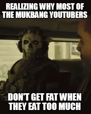 Realizing why most of the mukbang youtubers don't get fat when they eat too much