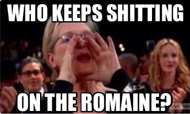 Funny Who keeps shitting On the romaine?