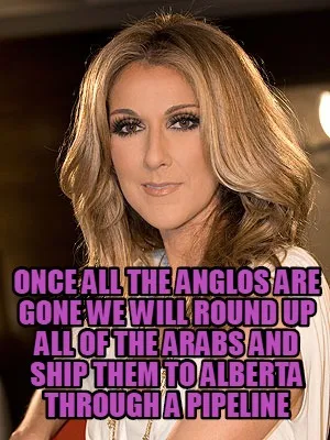 Once all the Anglos are gone we will round up all of the Arabs and ship them to