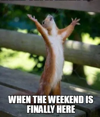 When the weekend is finally here