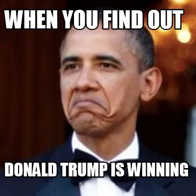 When You Find Out Donald Trump Is Winning
