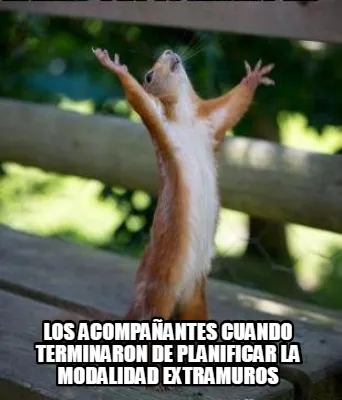 Los acompañantes cuando terminaron de planificar la modalidad extramuros