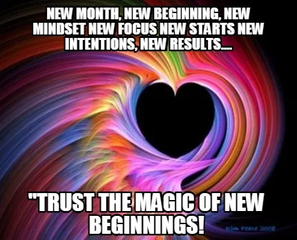 New Month New Beginning New Mindset New Focus New Starts New Intentions New Resu