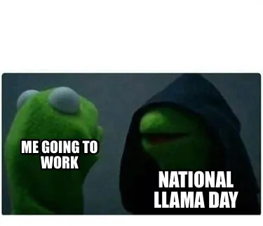 National llama day Me going to work