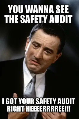 Funny You wanna see the safety audit I got your safety audit right heeeerrrree!!!
