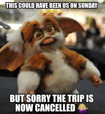 This Could Have Been Us On Sunday But Sorry The Trip Is Now Cancelled