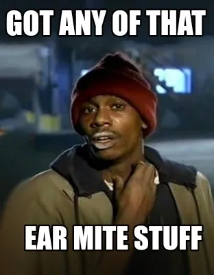 Funny Got any of that Ear mite stuff