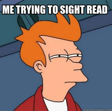 Funny me trying to sight read
