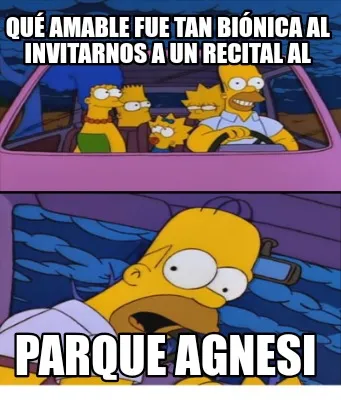 Funny Qué amable fue Tan Biónica al invitarnos a un recital al PARQUE AGNESI