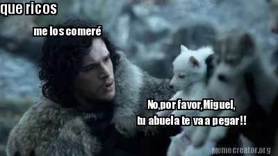 Funny que ricos No,por favor,Miguel, me los comeré tu abuela te va a pegar!!