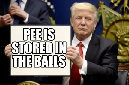 Pee is stored in the balls