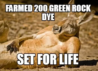 Farmed 200 green rock dye Set for life