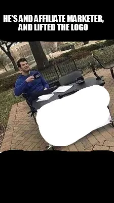 He's and affiliate marketer, and lifted the logo