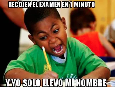 Funny RECOJEN EL EXAMEN EN 1 MINUTO Y YO SOLO LLEVO MI NOMBRE