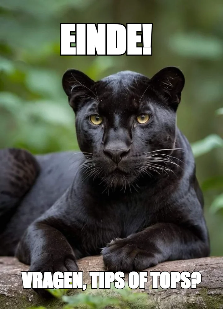 EINDE! — VRAGEN, TIPS OF TOPS?