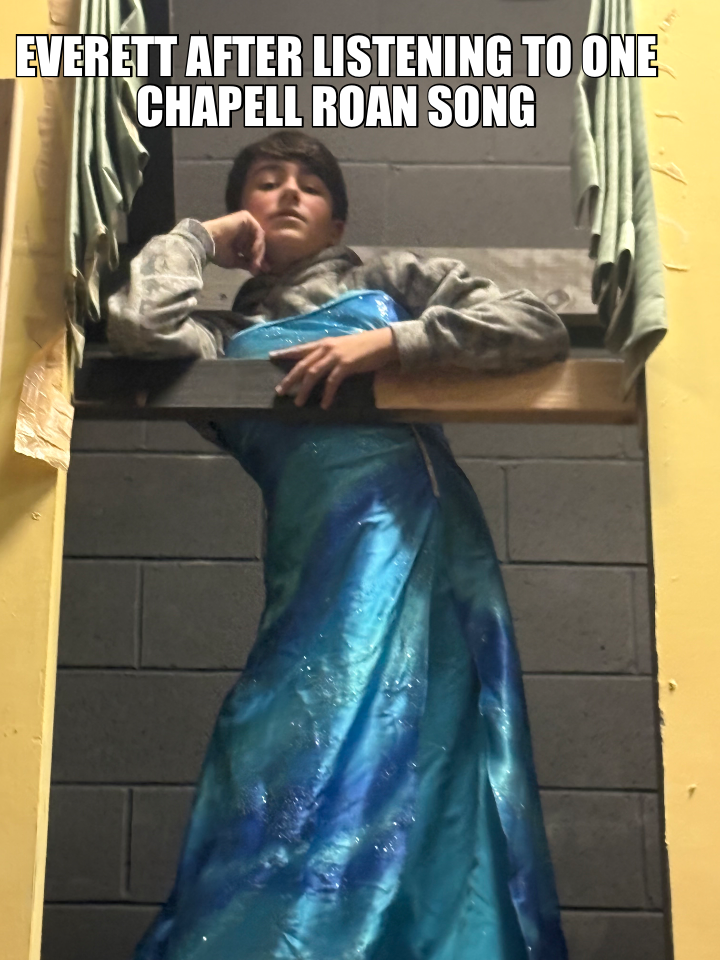 EVERETT AFTER LISTENING TO ONE CHAPELL ROAN SONG