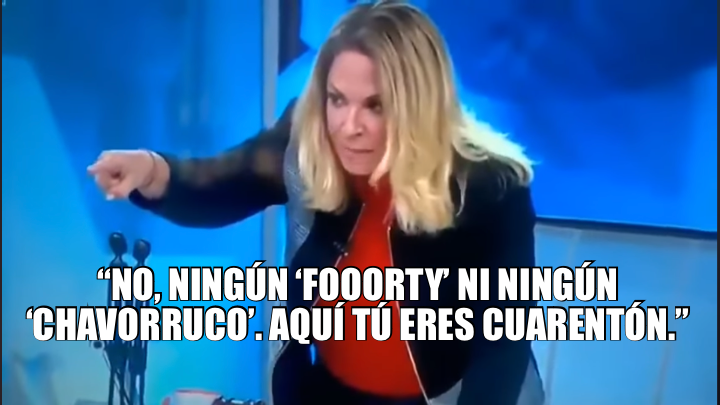 “NO, NINGÚN ‘FOOORTY’ NI NINGÚN ‘CHAVORRUCO’. AQUÍ TÚ ERES CUARENTÓN.”