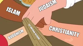 CHRISTIANITY — ISLAM — BUDDHISM — JUDAISM — SET NATIONAL RELIGION