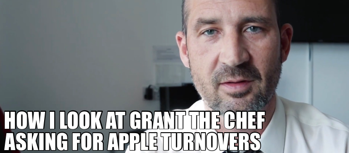 HOW I LOOK AT GRANT THE CHEF ASKING FOR APPLE TURNOVERS
