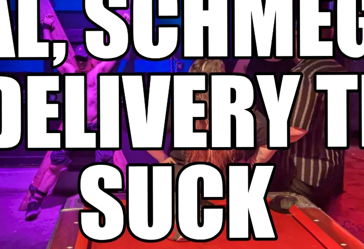 LEGAL, SCHMEGAL!
HIS DELIVERY TIMES SUCK
AND HE'S GOING TO LEARN.