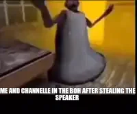 ME AND CHANNELLE IN THE BOH AFTER STEALING THE SPEAKER