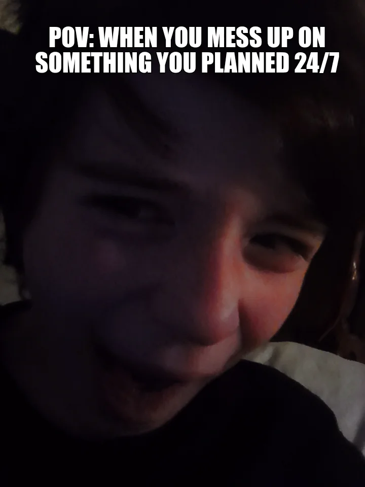 POV: WHEN YOU MESS UP ON SOMETHING YOU PLANNED 24/7