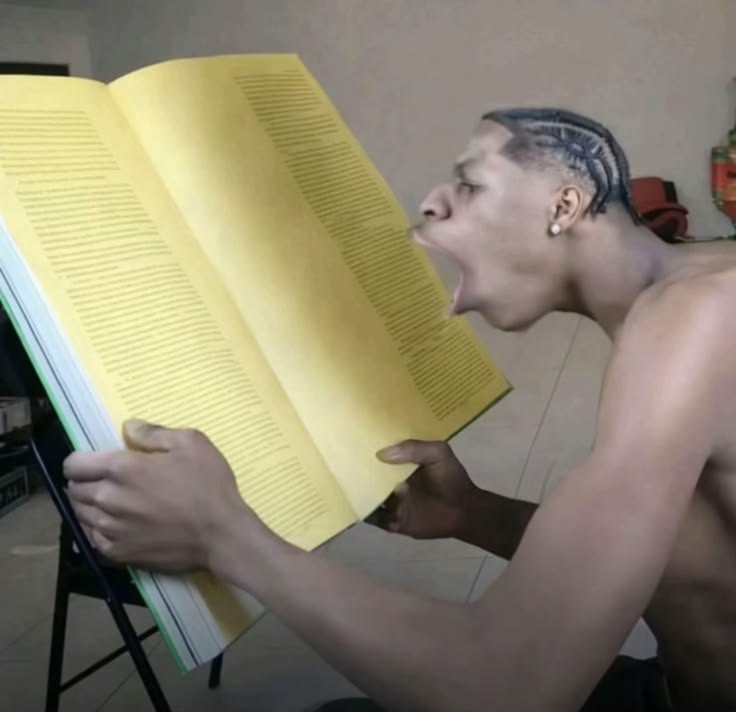 YOUR GOOFY ASS READING THE
